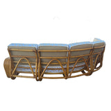 Frankl Style 6-Strand Square Pretzel Rattan Corner Sectional Sofa