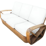 Paul T. Frankl 5-Strand Square Pretzel Square-Back 3-Seat Sofa (unrestored)