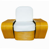 Paul Frank Style 10 Strand Square Pretzel Rattan Lounge Chair