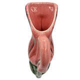 Mid-century Pink & Green Flamingo Tropical Water Pitcher by Royal Copley