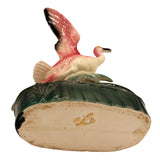 Mid-century California Pottery Ceramic Pink Open Wing Flamingo Table Planter