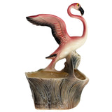 Mid-century Ceramic 515 Flying Pink  Flamingo Flower Tabletop Planter by Maddux