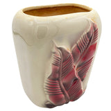 Mid-century Tropical Ceramic Palm Leaf Flower Vase by Royal Copley Pottery