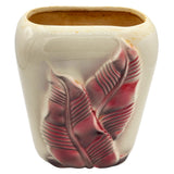 Mid-century Tropical Ceramic Palm Leaf Flower Vase by Royal Copley Pottery