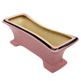 Mid-century Pink & Black California Pottery Modernist Indoor Planter Set
