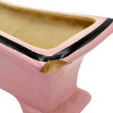 Mid-century Pink & Black California Pottery Modernist Indoor Planter Set