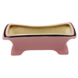 Mid-century Pink & Black California Pottery Modernist Indoor Planter Set