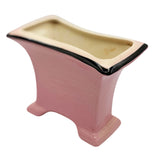 Mid-century Pink & Black California Pottery Modernist Indoor Planter Set