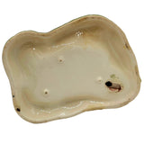 Mid Century Pink and Green Flamingo Ceramic Figurine in Flamingo Pool Ring Tray