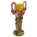 Early Art Deco California Pottery Ceramic Tropical  Flamingo Flower Vase