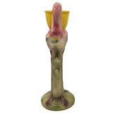 Early Art Deco California Pottery Ceramic Tropical  Flamingo Flower Vase