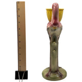 Early Art Deco California Pottery Ceramic Tropical  Flamingo Flower Vase