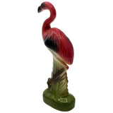 MCM California Pottery Ceramic Flamingo Figurine Set w/ Tropical Pond Tray