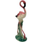 MCM Ceramic Flamingo Open Wing Figurine Set in Tropical Pond Tray by Maddux