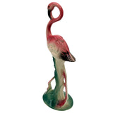 MCM Ceramic Flamingo Open Wing Figurine Set in Tropical Pond Tray by Maddux
