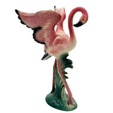 MCM Ceramic Flamingo Open Wing Figurine Set in Tropical Pond Tray by Maddux