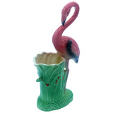 Main Product Image Mid-century "Lovers" Pink Flamingo Ceramic Tabletop Vase Set By Leftons