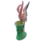 Main Product Image Mid-century "Lovers" Pink Flamingo Ceramic Tabletop Vase Set By Leftons