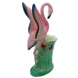 Main Product Image Mid-century "Lovers" Pink Flamingo Ceramic Tabletop Vase Set By Leftons