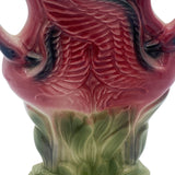 Rare Mid-century Ceramic California Pottery Tropical  Flamingo Flower Wall Vase