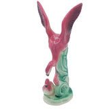 Mid-century Ceramic Flamingo Figurine & Vase Set by Maddux & Leftons