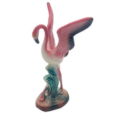 Mid-century Ceramic Flamingo Figurine & Vase Set by Maddux & Leftons