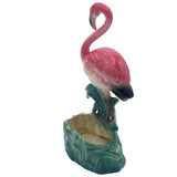 Mid-century "Lovers" Ceramic Pink Flamingo Flower Table Planter Set, California