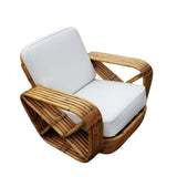 Paul T. Frankl 6-Strand Square Pretzel Round-Back Settee and Lounge Chair