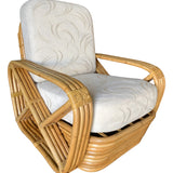 Paul T. Frankl 4-Strand Square Pretzel Round-Back Lounge Chair