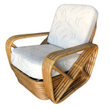 Paul T. Frankl 4-Strand Square Pretzel Round-Back Lounge Chair