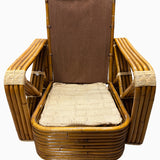 Paul T. Frankl 4-Strand Square Pretzel Square-Back Lounge Chair