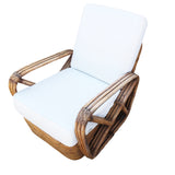 Paul T. Frankl 3-Strand Square Pretzel Round-Back Lounge Chair (unrestored)