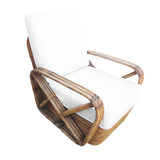 Paul T. Frankl 3-Strand Square Pretzel Round-Back Lounge Chair (unrestored)