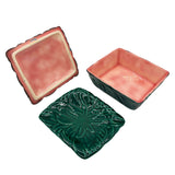 Rare 1947 Art Pottery Pink Flamingo Cigarette Box & Ashtray Signed Will-George