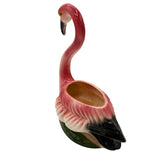 Mid-century Ceramic Pink Flamingo Flower Table Planter, California