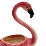 Mid-century Ceramic Pink Flamingo Flower Table Planter, California