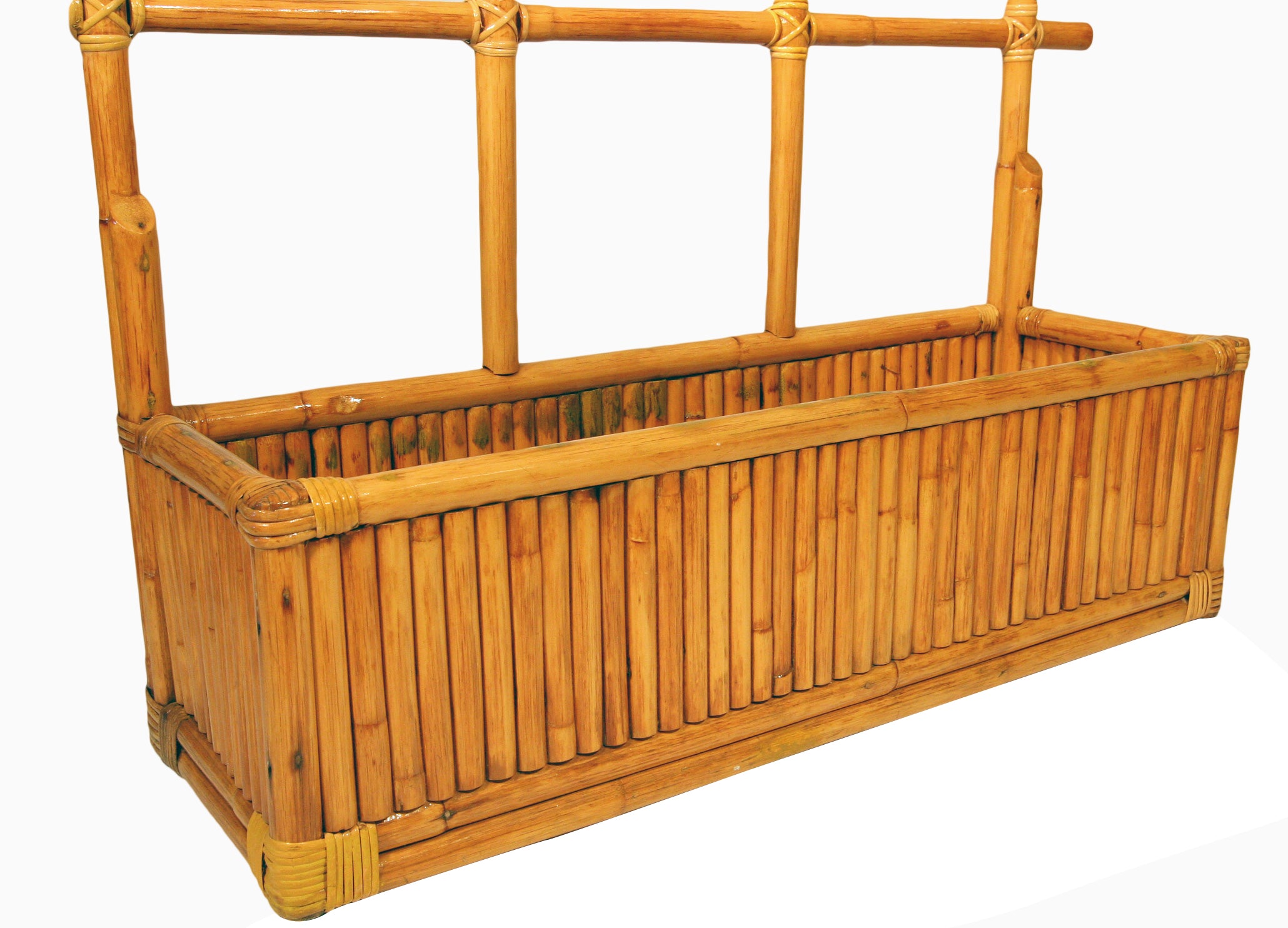 rattan trellis planter Paul T. Frankl Planter Box with Trellis Room Divider – Tropical Sun Rattan