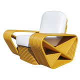Paul Frank Style 10 Strand Square Pretzel Rattan Lounge Chair