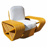 Paul Frank Style 10 Strand Square Pretzel Rattan Lounge Chair
