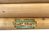 Mid-century Stacked Rattan & Mahogany Highboy Dresser by Kane Kraft