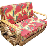 Paul T. Frankl 4-Strand Square Pretzel Round-Back Settee