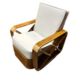 Paul T. Frankl 4-Strand Square Pretzel Square-Back Lounge Chair