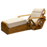 Restored Historic Paul Frankl Hand Made 5- Strand Square Pretzel Rattan Lounge