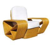 Paul Frank Style 10 Strand Square Pretzel Rattan Lounge Chair