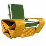 Paul Frank Style 10 Strand Square Pretzel Rattan Lounge Chair