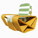 Paul Frank Style 10 Strand Square Pretzel Rattan Lounge Chair