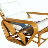 Paul Frank Style 6-Stand Square Pretzel Rattan Chaise Lounge w/ Ottoman